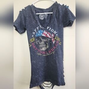 Women's Affliction 75th Anniversary Daytona Bike Week 2016 Cutout, Size Small